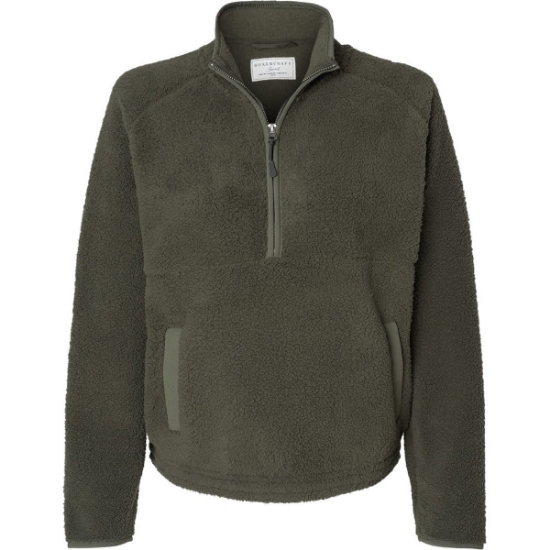 Custom Womens Everest Half-Zip Pullover Olive