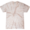Custom Youth Multi-Color Tie-Dyed T-Shirt Spider Taupe