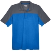 Custom Mens Balance Colorblock Performance Piqué Polo True Royal/ Carbon