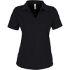 Custom Womens Market Snag Protect Mesh Polo Black