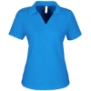 Custom Womens Market Snag Protect Mesh Polo Electric Blue