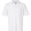 Custom Mens Resolve CVC Performance Pique Polo White