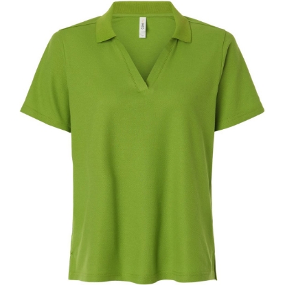 Custom Womens Resolve CVC Performance Pique Polo Acid Green