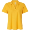 Custom Womens Resolve CVC Performance Pique Polo Campus Gold