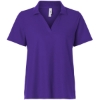 Custom Womens Resolve CVC Performance Pique Polo Campus Purple