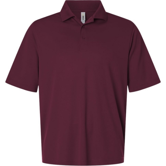 Custom Mens Nova Performance Pique Polo Burgundy