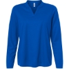 Custom Womens Nova Performance Long Sleeve Pique Polo True Royal