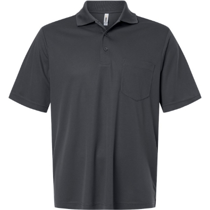 Custom Mens Nova Performance Pique Pocket Polo Carbon