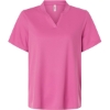 Custom Womens Nova Performance Pique Polo Charity Pink
