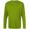 Custom Unisex Capital Long Sleeve Performance T-Shirt Acid Green