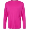 Custom Unisex Capital Long Sleeve Performance T-Shirt Bright Magenta