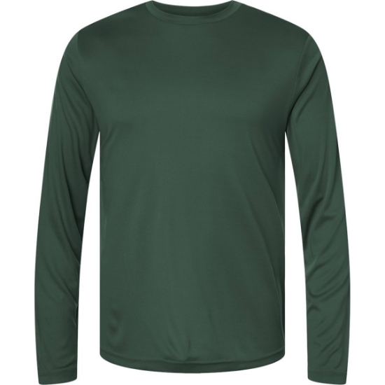 Custom Unisex Capital Long Sleeve Performance T-Shirt Forest