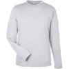 Custom Unisex Capital Long Sleeve Performance T-Shirt Platinum