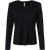 Custom Womens Capital Performance Long Sleeve T-Shirt Black