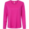 Custom Womens Capital Performance Long Sleeve T-Shirt Bright Magenta