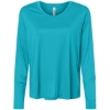 Custom Womens Capital Performance Long Sleeve T-Shirt Clear Teal