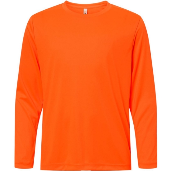 Custom Youth Capital Performance Long Sleeve T-Shirt Safety Orange