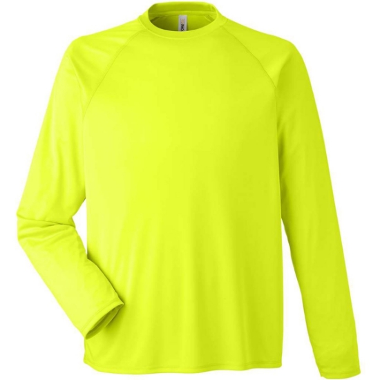 Custom Unisex Ultra UVP™ Marina Raglan Long Sleeve T-Shirt Safety Yellow