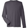 Custom Unisex Fusion ChromaSoft™ Performance Long Sleeve T-Shirt Carbon