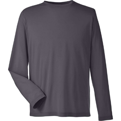 Custom Unisex Fusion ChromaSoft™ Performance Long Sleeve T-Shirt Carbon
