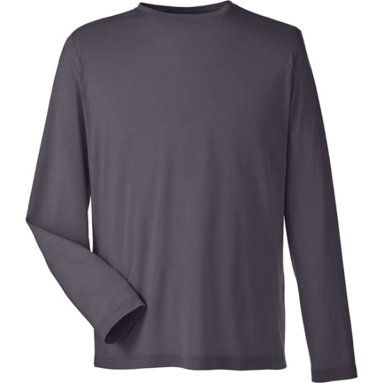 Custom Unisex Fusion ChromaSoft™ Performance Long Sleeve T-Shirt Carbon