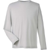 Custom Unisex Fusion ChromaSoft™ Performance Long Sleeve T-Shirt Platinum