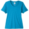 Custom Womens Fusion ChromaSoft™ Performance T-Shirt Electric Blue