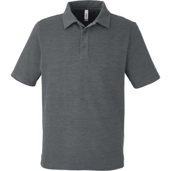 Custom Mens Fusion ChromaSoft™ Pique Polo Carbon Heather