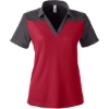 Custom Womens Fusion ChromaSoft™ Colorblock Polo Classic Red/ Carbon Heather