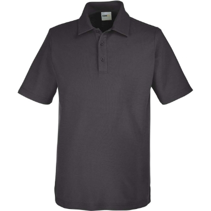 Custom Mens Tall Fusion ChromaSoft™ Pique Polo Carbon