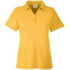 Custom Womens Fusion ChromaSoft™ Pique Polo Campus Gold