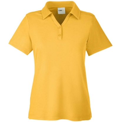 Custom Womens Fusion ChromaSoft™ Pique Polo Campus Gold