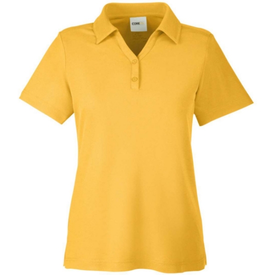 Custom Womens Fusion ChromaSoft™ Pique Polo Campus Gold