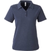 Custom Womens Fusion ChromaSoft™ Pique Polo Classic Navy Heather