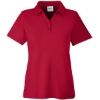 Custom Womens Fusion ChromaSoft™ Pique Polo Classic Red