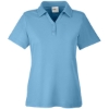 Custom Womens Fusion ChromaSoft™ Pique Polo Columbia Blue
