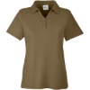 Custom Womens Fusion ChromaSoft™ Pique Polo Coyote Brown