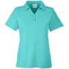 Custom Womens Fusion ChromaSoft™ Pique Polo Sea Glass