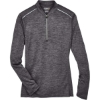 Custom Womens Kinetic Performance Quarter-Zip Pullover Carbon/ Black