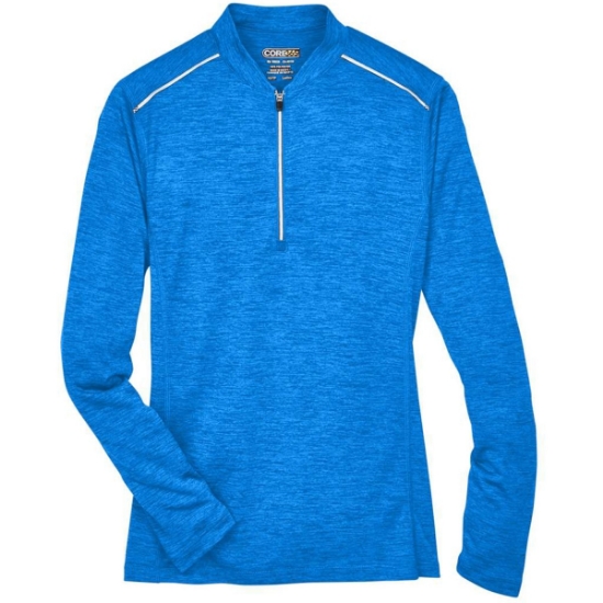 Custom Womens Kinetic Performance Quarter-Zip Pullover True Royal/ Carbon
