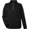 Custom Mens Market Snag Protect Mesh Colorblock Quarter-Zip Pullover Black/ Carbon