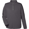 Custom Mens Market Snag Protect Mesh Colorblock Quarter-Zip Pullover Carbon/ Black