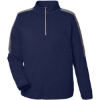 Custom Mens Market Snag Protect Mesh Colorblock Quarter-Zip Pullover Classic Navy Heather/ Carbon