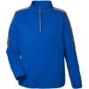 Custom Mens Market Snag Protect Mesh Colorblock Quarter-Zip Pullover True Royal/ Carbon