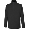 Custom Mens Fusion ChromaSoft™ Pique Quarter-Zip Pullover Black