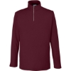 Custom Mens Fusion ChromaSoft™ Pique Quarter-Zip Pullover Burgundy
