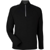 Custom Mens Origin Performance Pique Quarter-Zip Pullover Black/ Carbon