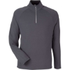 Custom Mens Origin Performance Pique Quarter-Zip Pullover Carbon/ Black