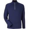 Custom Mens Origin Performance Pique Quarter-Zip Pullover Classic Navy Heather/ Carbon