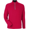 Custom Mens Origin Performance Pique Quarter-Zip Pullover Classic Red/ Carbon